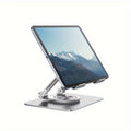 ST02 Rotating Tablet Stand in Silver, Black or Blue with Folding Aluminum Desktop Base and Adjustable Viewing Angle