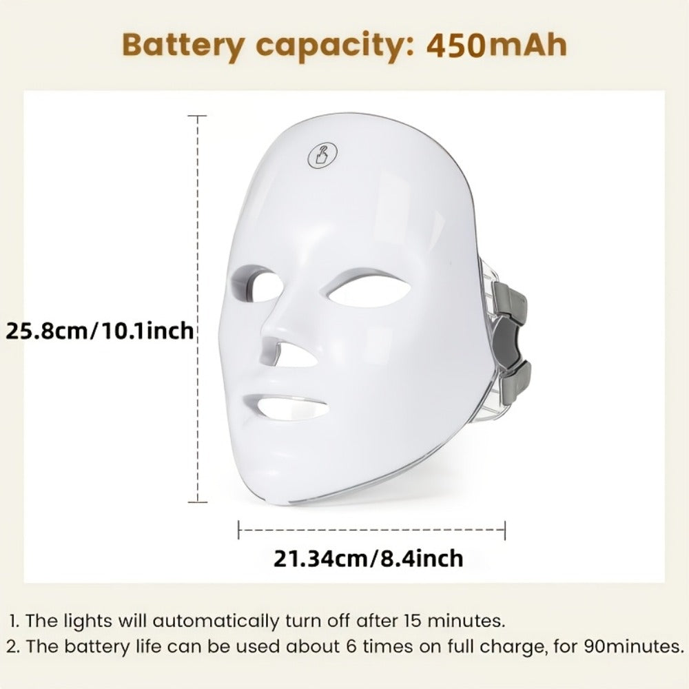 LED Light Therapy Device 7 Color Photon USB Powered for Bath Time, Home Spa and Personal Care