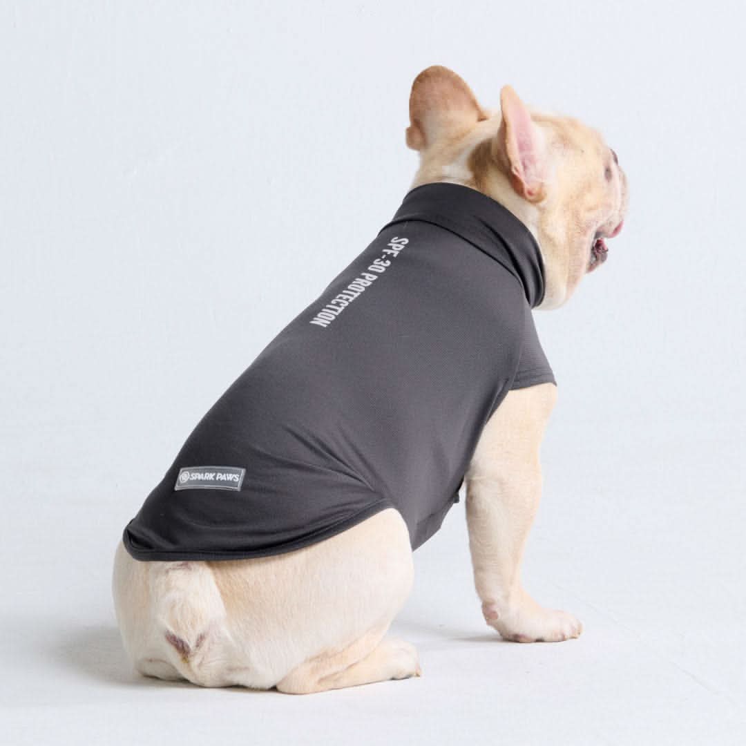 UPF 30 Dog Sun Shirt, Dark Grey Shirt / S