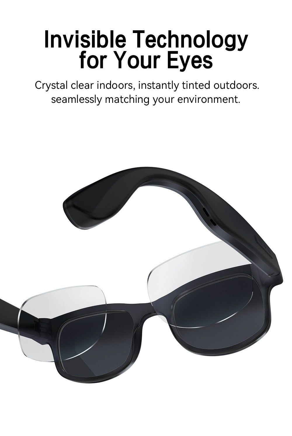 Smart Glasses 8MP Camera Eyewear with Translation, Object Recognition, Touch Control and Bluetooth Calls
