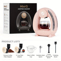 Compact Single-Serve Coffee Maker for Pods, Grounds or Tea with 4-8oz Serving Label and Four Colors
