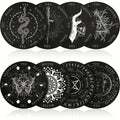 Pendulum Board Wooden 8 Pack – Retro Wiccan Divination Board 6 Inch with Metaphysical Messages Dowsing Board for Beginners Witchcraft