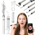 Intelligent Visual Tonsil Stone Removal Kit – 1080P HD Camera, 6 LED Lights, Wi-Fi & App Connection, Multi-Accessory Oral Inspection Tool