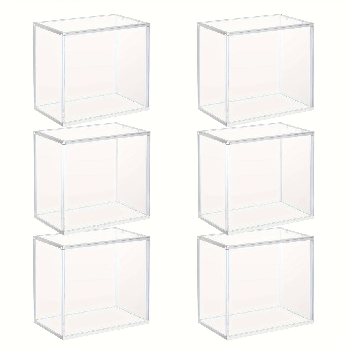 Acrylic Booster Box Display Case with Magnetic Lid, Thick 5mm Clear Storage for Pokemon TCG Card Collectors