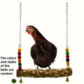 Parrot Swing Toy 2 Pack Chicken Shape Bird Swing for Medium Large Parrots Macaws African Greys Cockatoos Fun Hanging Cage Accessory Bird