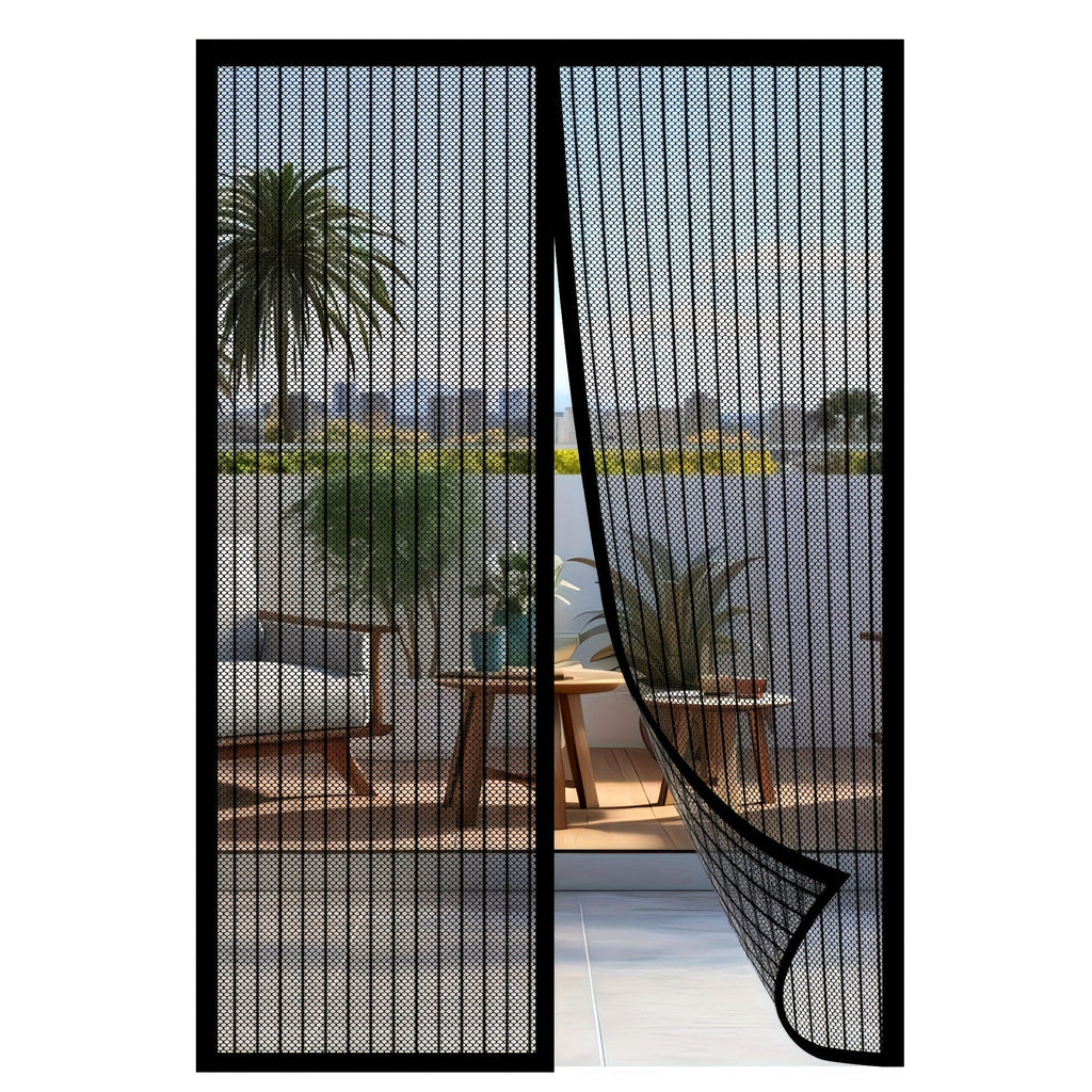Magnetic Screen Door for Doorways – Heavy Duty Self-Sealing Mesh Door Screen with Magnetic Closure, Hands-Free, Pet & Kid Friendly