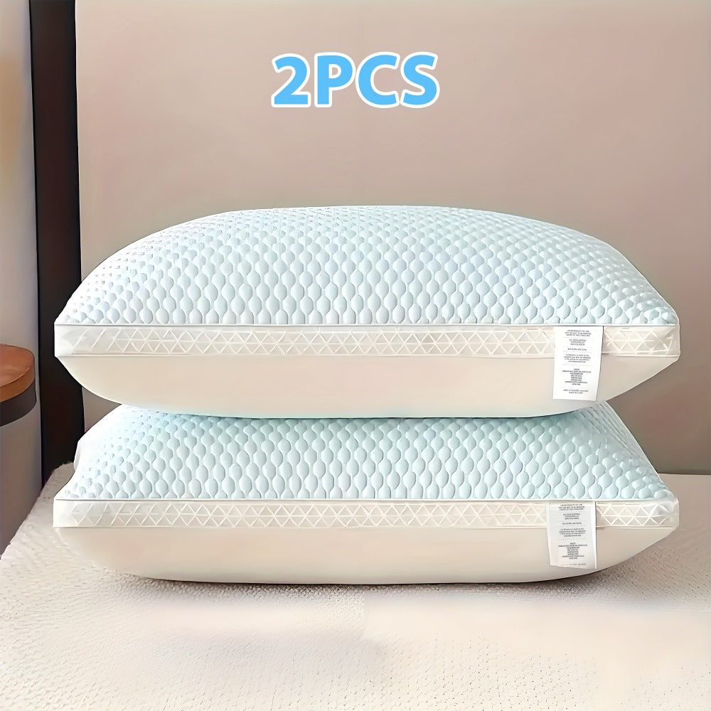 Bed Pillows 2 Pack for All Sleeping Positions, Premium Polyester Fill Pillow Set for Side Back Stomach Sleepers