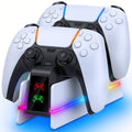PS5 Controller Charging Station 9-Color LED Light Fast Charging Dock for DualSense & DualSense for an Everyday Personal Care Routine