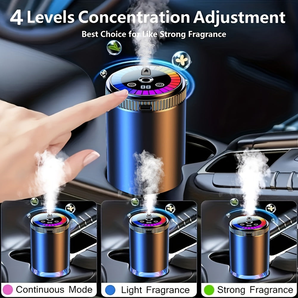 Car Air Freshener Starry-Light Rechargeable Diffuser with 11 One- and Three-Bottle Fragrance Bundle Options