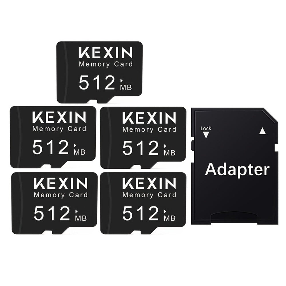 Micro SD Card 5 Pack 128MB 512MB Class 4 TF Flash Memory Cards – Multi-Device Storage for Camera Car Audio GPS Game Console Tablet Phone