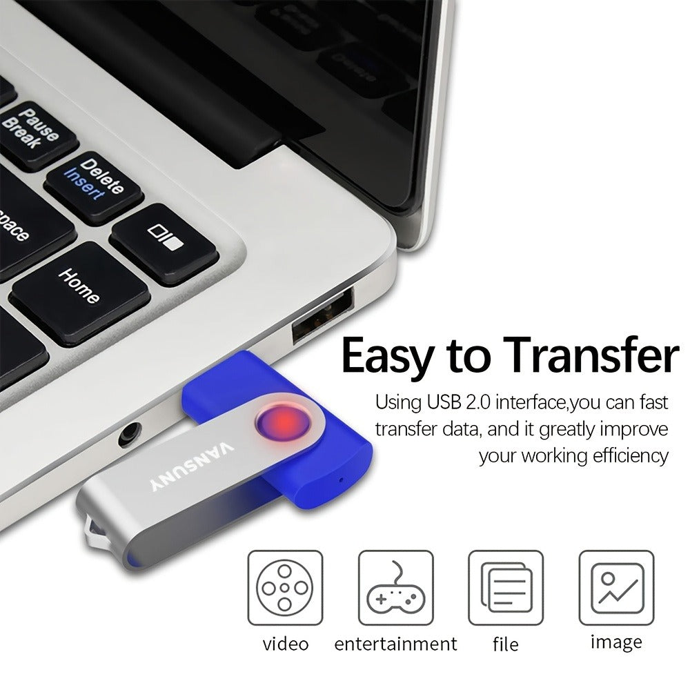 USB Flash Drive KOOTION Ten-Pack USB 2.0 Swivel Memory Sticks in Five Colors with 4GB or 8GB Options