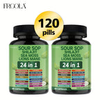 Sea Moss Capsules 24-in-1 Superfood Blend 2238mg with Soursop Shilajit Lion's Mane Graviola