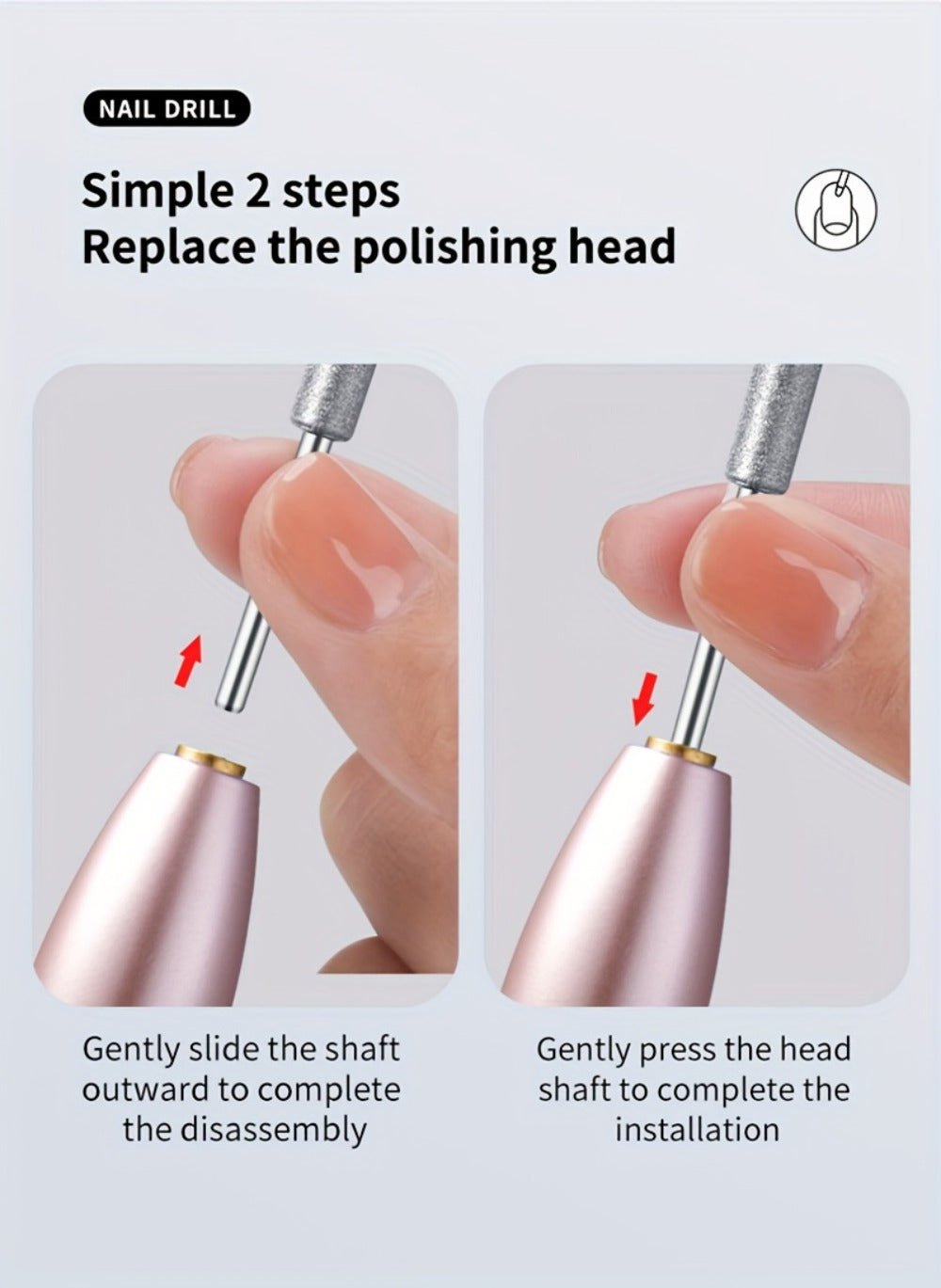 Cordless Electric Nail Drill Machine Rechargeable Professional E-File 11 Bits 20 Sanding Discs High Speed Acrylic Gel Natural Nails