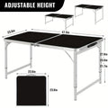 4-Foot Rectangular Folding Table with Tool-Free Assembly, Foldable Card Table for Patio