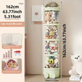 Four-Tier Stuffed Animal Storage Tower with Clear Cylindrical Panels, Carry Handle and 63.8-Inch Options