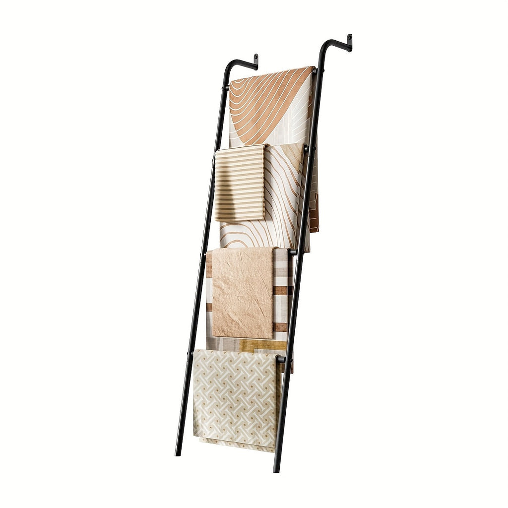 4-Layer Metal Blanket Ladders with Tool-Free Assembly for Living Room