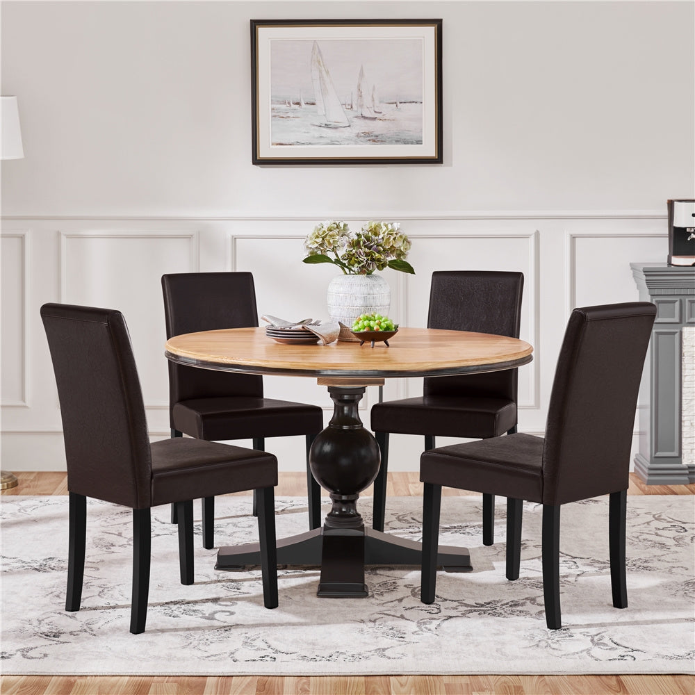 4-Piece Set Upholstered Dining Chair for Kitchen and Home Office