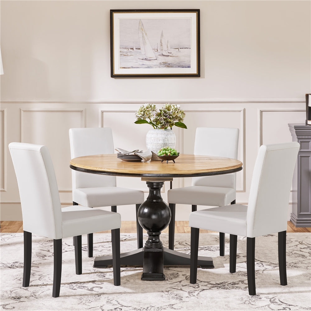 4-Piece Set Upholstered Dining Chair for Kitchen and Home Office
