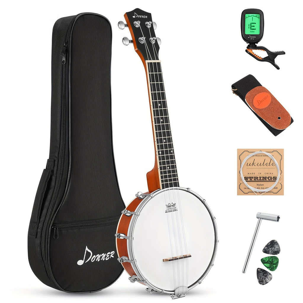 4-String Banjo Ukulele, 23-Inch Beginner Kit with Gig Bag and Picks
