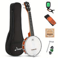 4-String Banjo Ukulele, 23-Inch Beginner Kit with Gig Bag and Picks