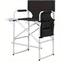 40-55 Inch Tall Director Chair with Side Table and Storage Bag for Beauty Studio