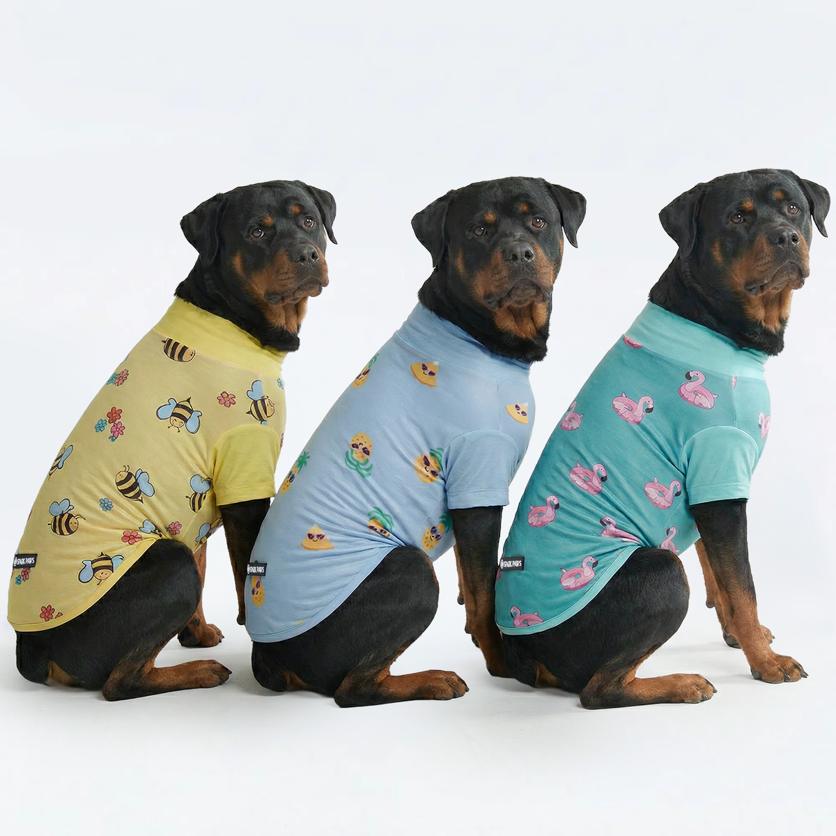 UPF 30 Dog Sun Shirt, Bees Flamingo Pineapple / 4XL