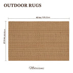 Braided Woven Indoor Rug with 2 x 3-Foot to 6 x 9-Foot Sizes and One Two-Piece Gray Mat Set