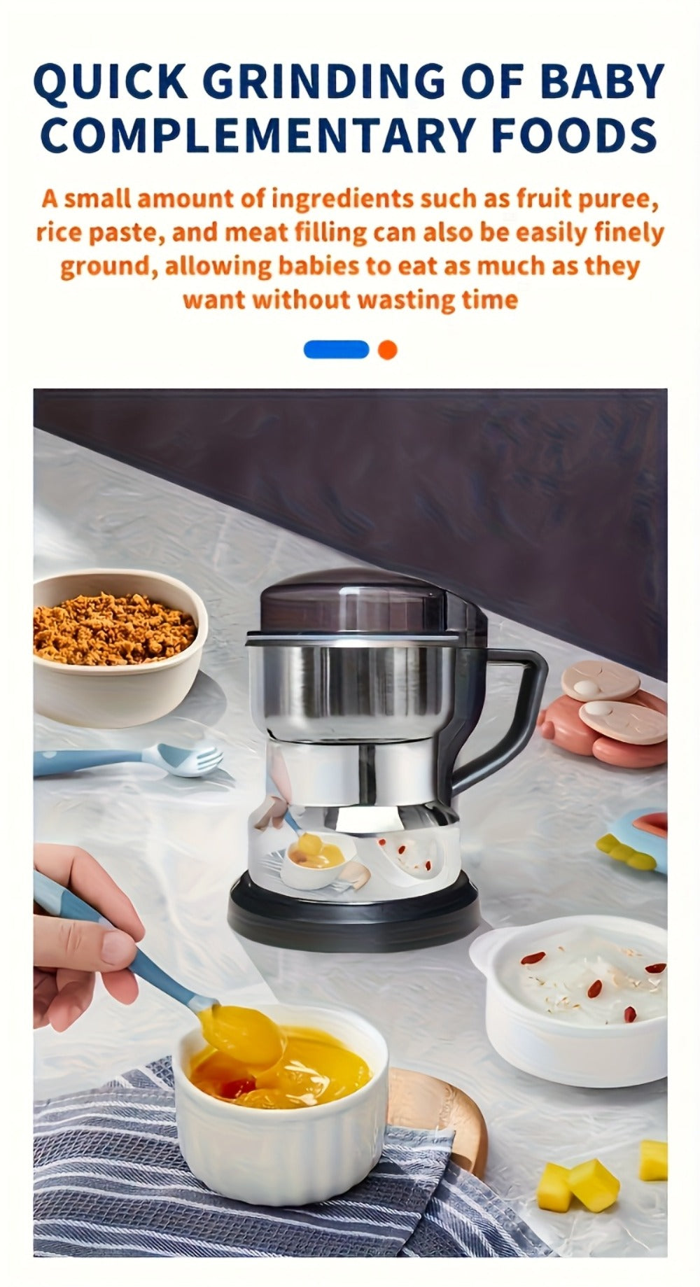 Electric Coffee Grinder 400ml 14oz 4-Blade Stainless Steel 10 Second Quick Grinding for Entryways, Bedrooms and Living Spaces