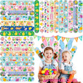 Party Favors Easter PVC Slap Bracelets, 72-Piece Spring-Theme Assortment for Egg Hunts and Events