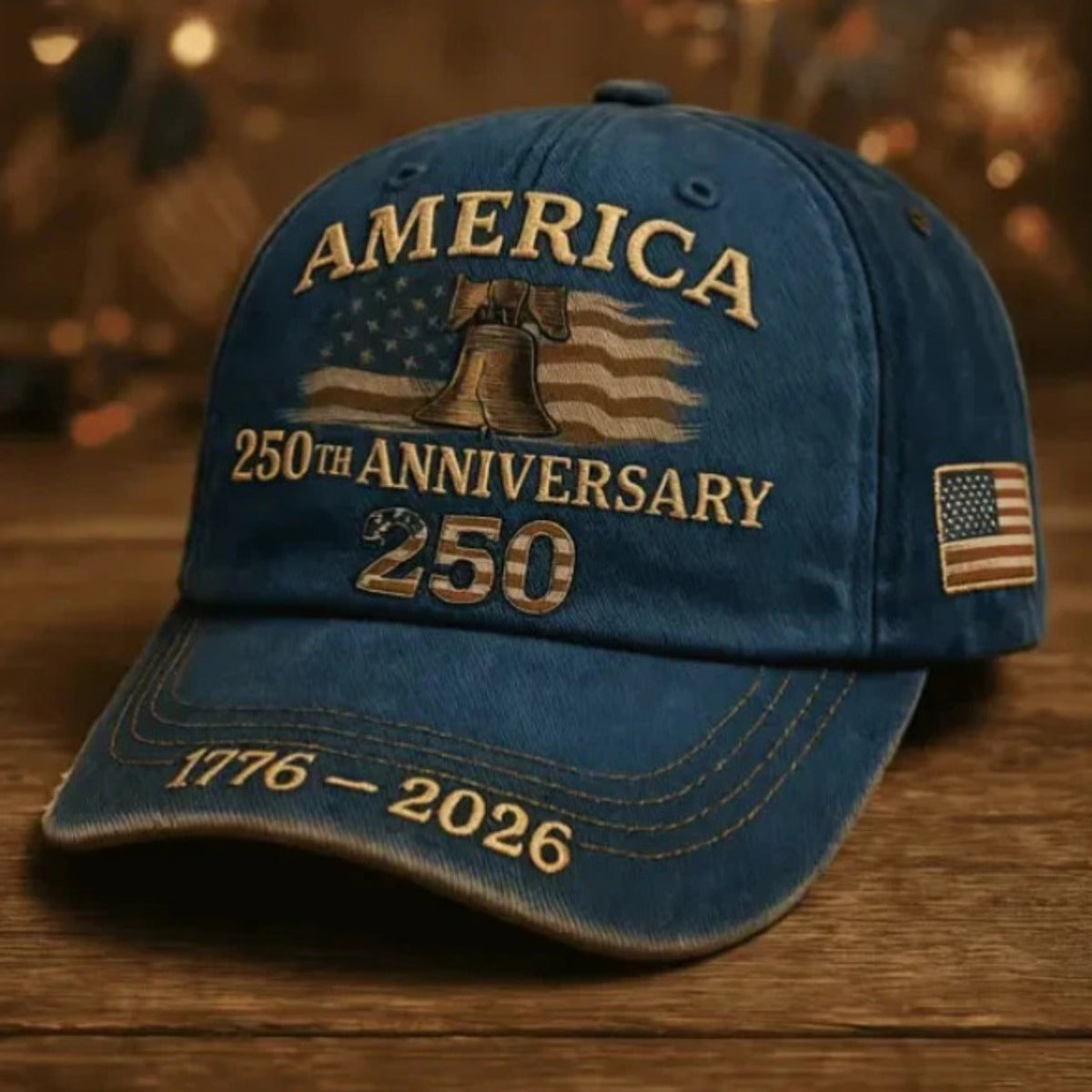 250th Anniversary Patriotic Baseball Cap USA Embroidered – Adjustable Vintage American Flag Hat for Men Women, Unisex Independence Day Gift