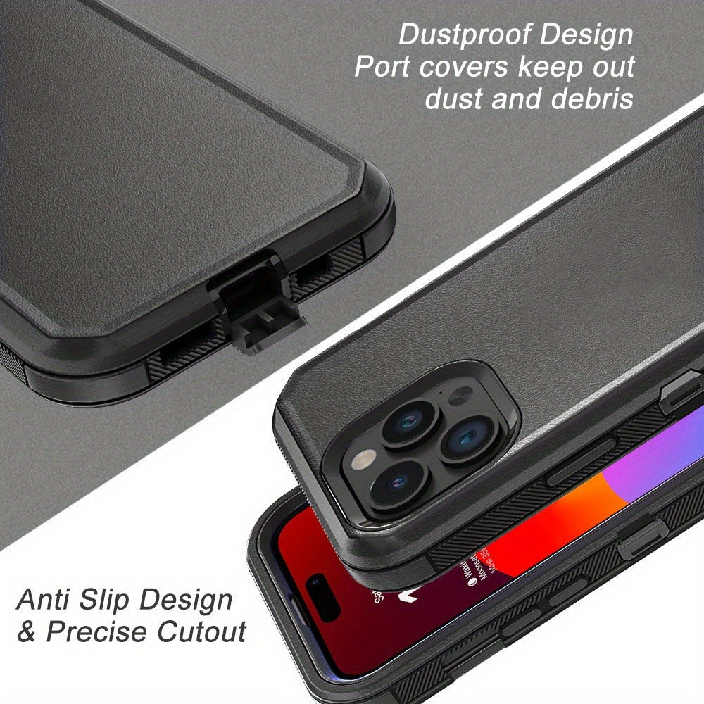 Rugged Armor iPhone 15 Case Shockproof Military-Grade Dual Layer Bumper Drop Protection Cover for iPhone 15 Pro Max 15 Plus 15 Pro 15