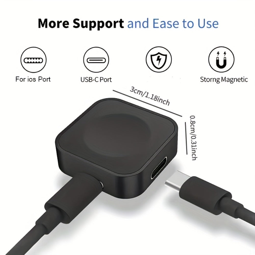 Apple Watch Magnetic Charging Stand with USB-C – Fast Magnetic Charger Dock Compatible with iWatch Ultra Series 9 8 7 6 5 SE 4 3 2 Portable