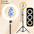 10- or 12-Inch LED Ring Light with Desktop, 43-Inch or 63-Inch Stand and Seven Checkout Options