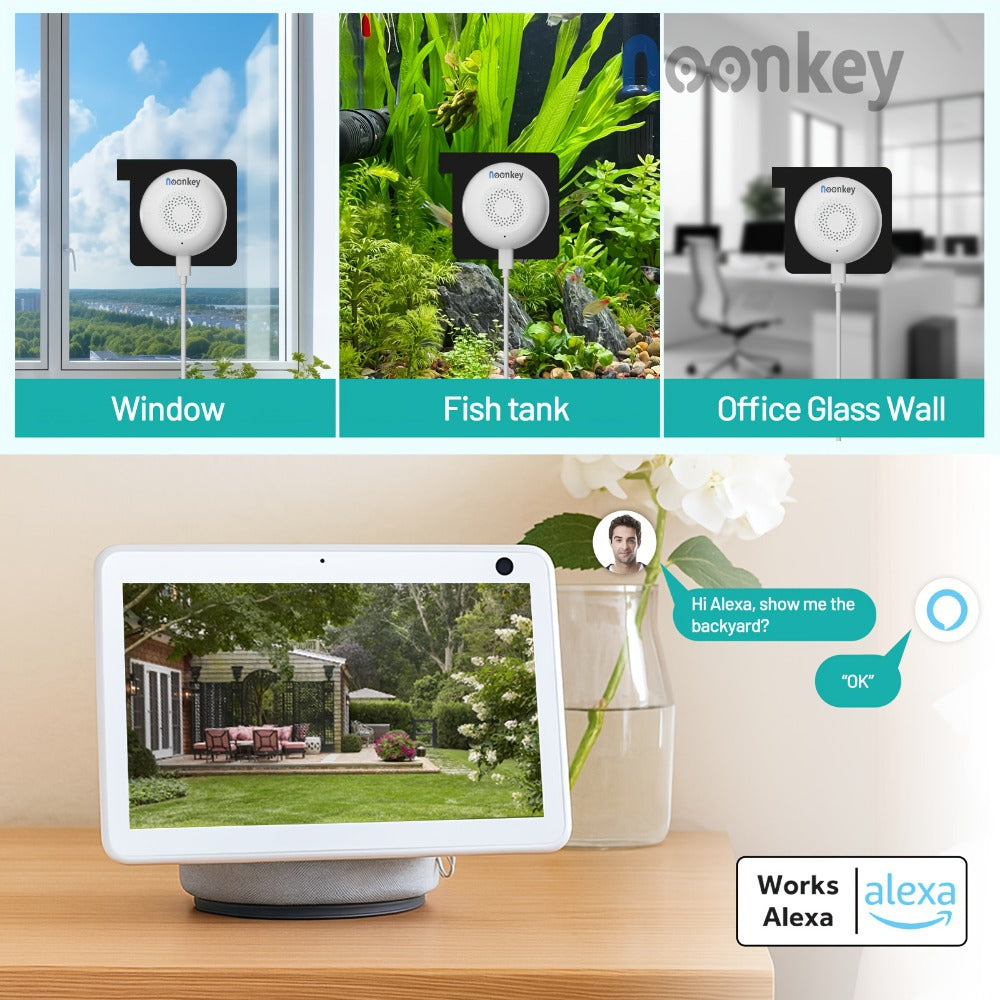 Security Camera 3MP Window Two-Pack with Color Night Vision, Peel-and-Stick Mount and Person or Pet Detection