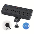 Power Strip Desk Clamp 12-in-1 with 6 AC Outlets, 4 USB-A, Dual PD 20W USB-C and 1800J Surge Rating