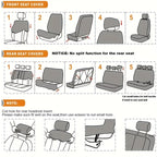 Car Seat Covers 5-Seat Tire-Track Full-Enclosure Design in Breathable Polyester and Eighteen Colors