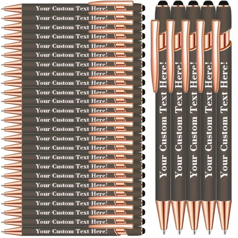 Ballpoint Stylus Pens 30 Pack – 2-in-1 Touchscreen Stylus & Ballpoint Pen with Comfortable Grip, Personalized Engraving