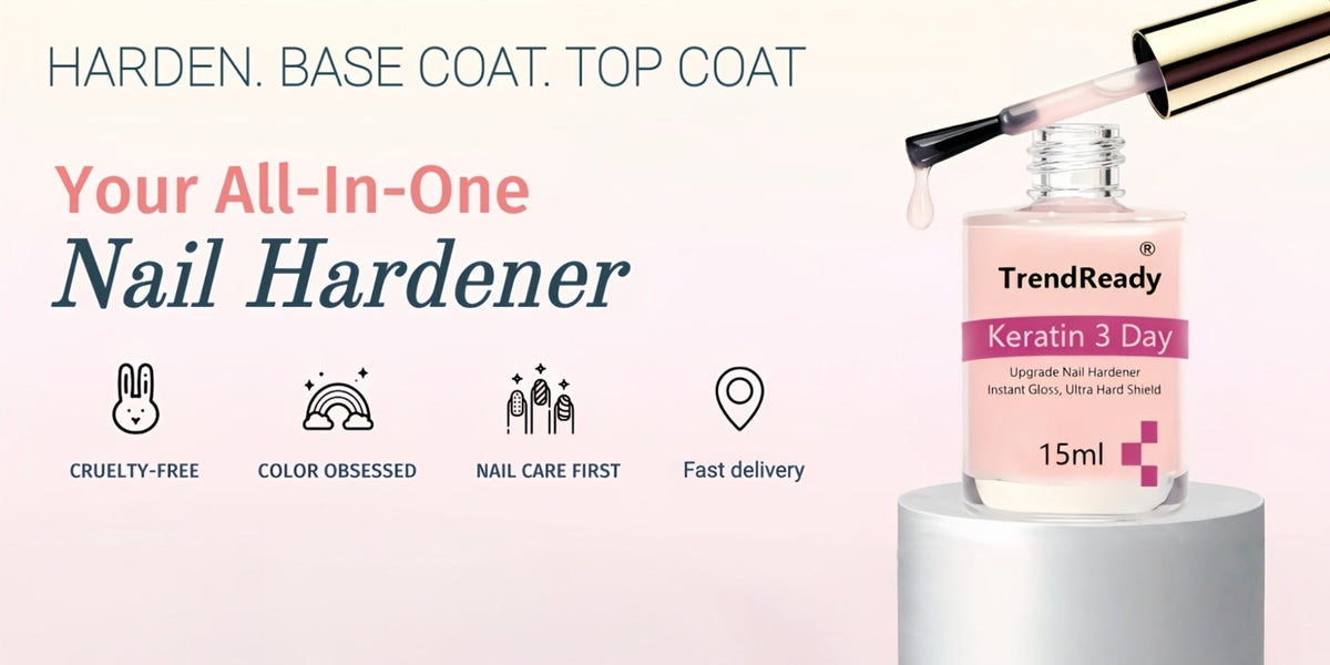 Nail Hardener Base Coat 2 Pack – Protein Repair Strengthener Treatment, HEMA-Free, Ridge Filler, Clear Polish for Weak Brittle Peeling