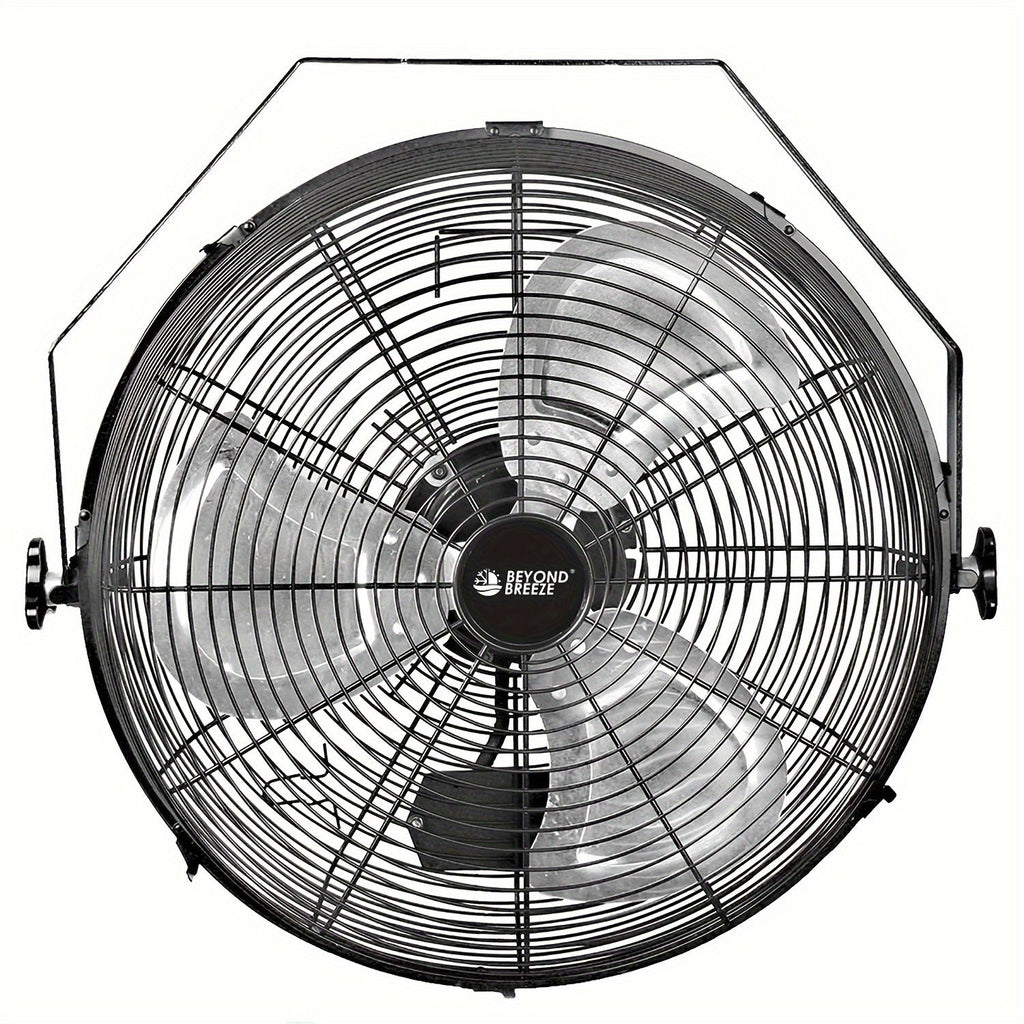Wall Mounted Fan 18"/16" with 3 Speed Settings, Quiet Electric Fan for Home, Garage & Industrial Use