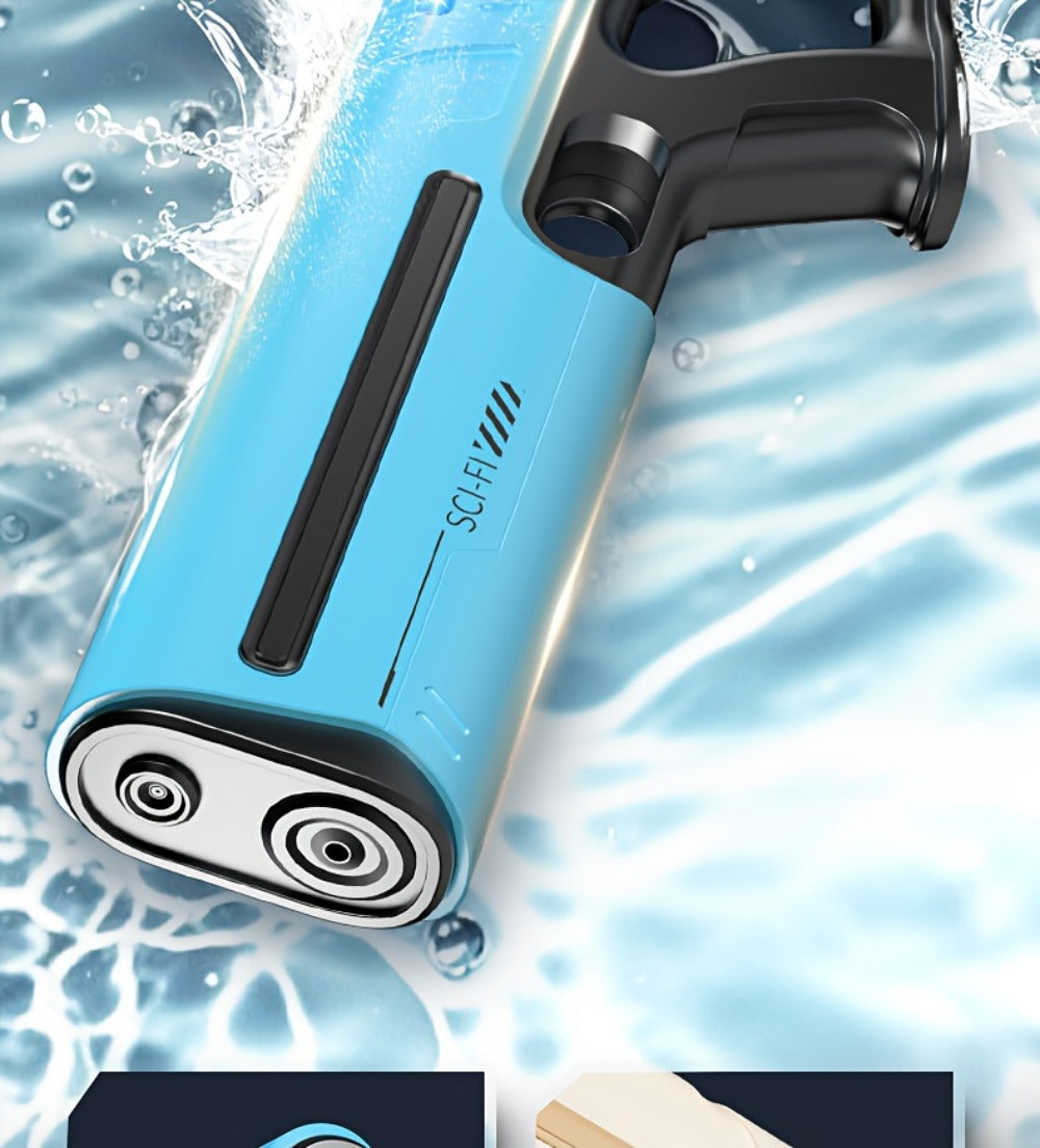 Electric Pulse-Light Water Blaster with Auto-Suction Refill, 16.54-Inch Body and Three Color Options