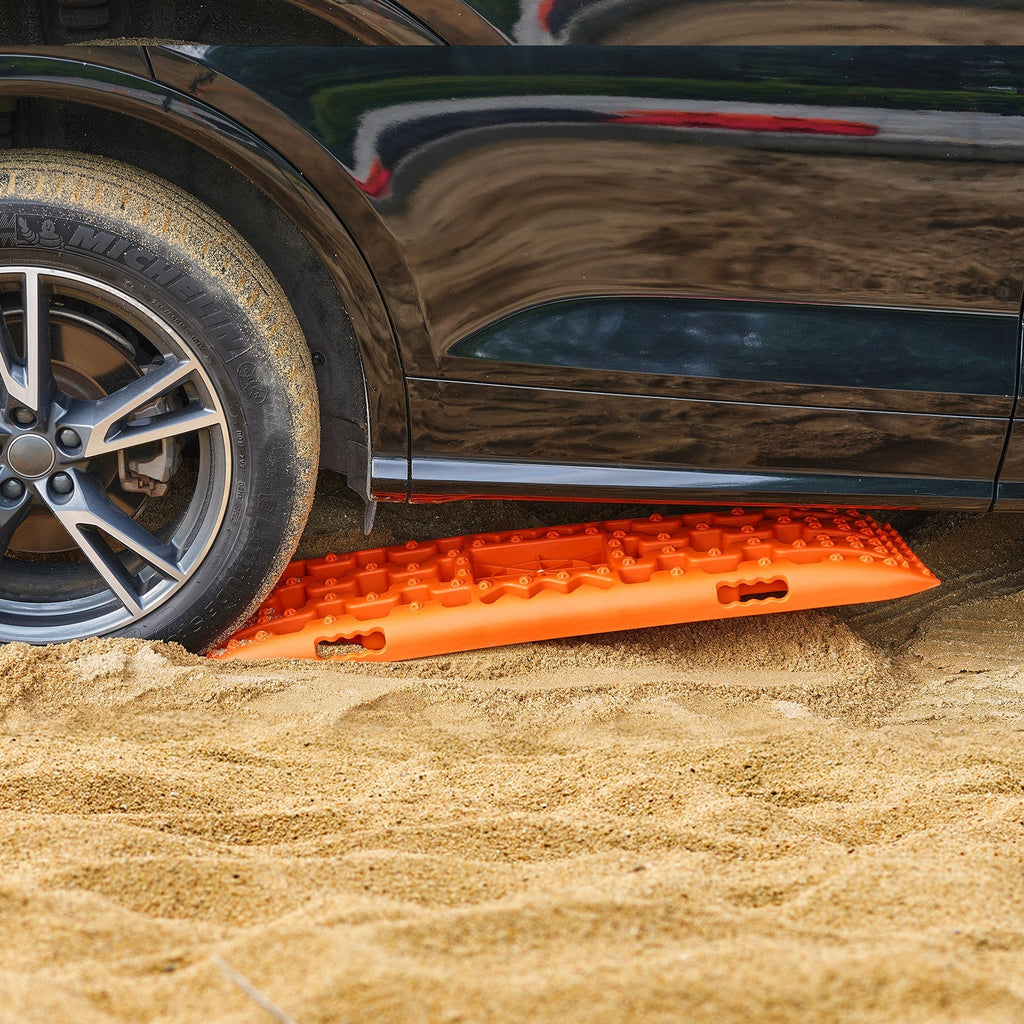 Traction Boards 2-Pack – 10-Ton Off-Road Vehicle Recovery Boards for Mud, Sand & Snow, High-Strength PP with Pull Straps & Storage Bag
