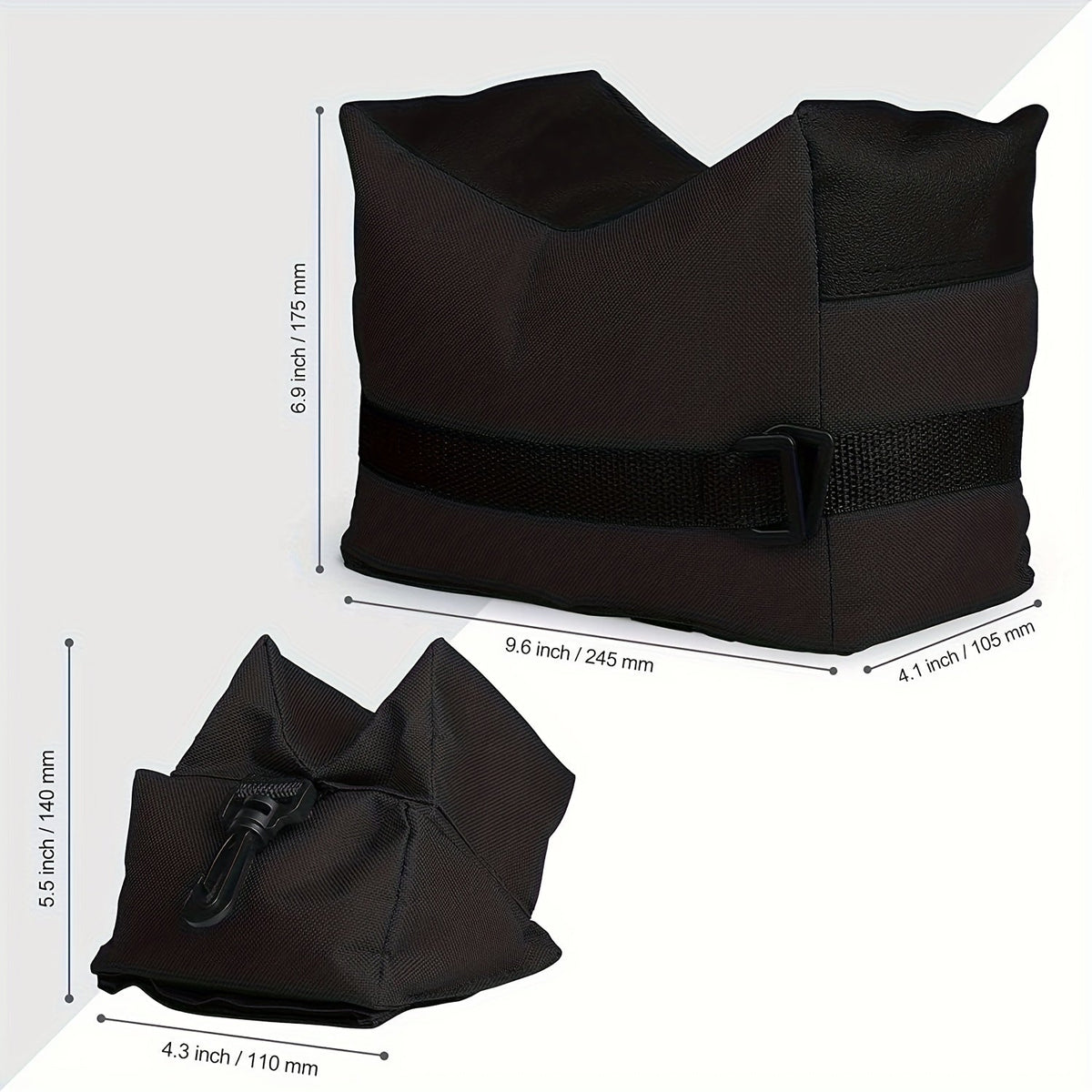 Shooting Rest Sandbag Bags Front & Rear Support Stand Holders for Rifle Gun Shotgun Bench Rest Target Sports Hunting Photography Unfilled