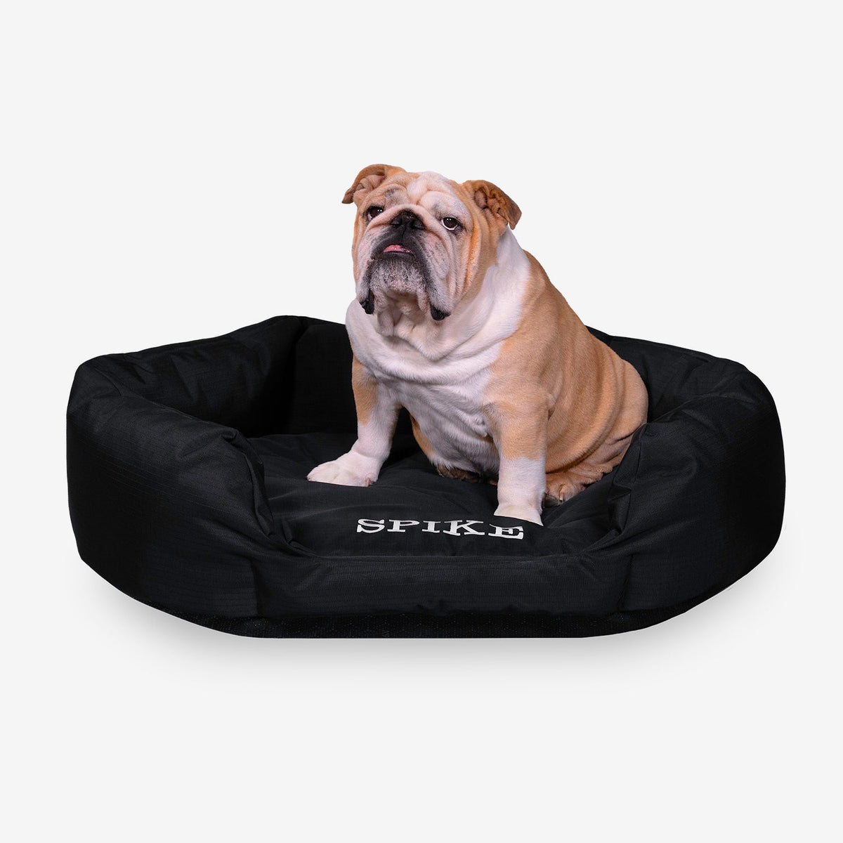 Ripstop Oval Bolster Dog Bed M / Obsidian Black