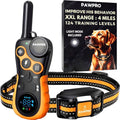 PAWPRO Dog Shock Collar 4-Mile Range Remote Training Collar – 124 Adjustable Levels, 4 Modes Beep Vibration Shock LED, Fits 5-135 lbs Dogs