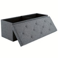 43-Inch Upholstered Ottoman Bench with Hidden Storage and Lift-Top Storage