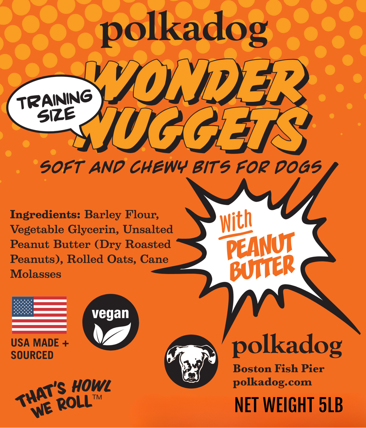 Polkadog Wonder Nuggets Peanut Butter 5lb Bulk