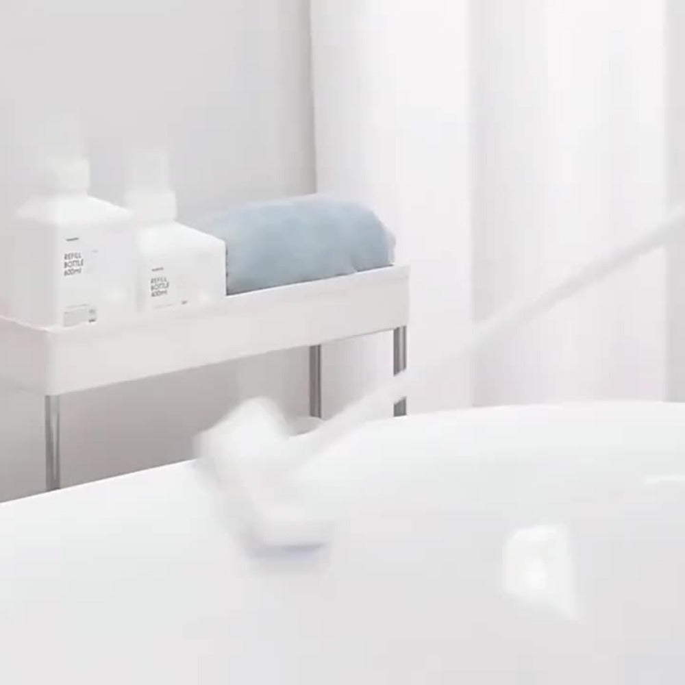 Shower Cleaning Brush Set with Replaceable Heads – Bathtub Scrubber, Wall Tile Brush, Floor Brush, Window Glass Cleaner