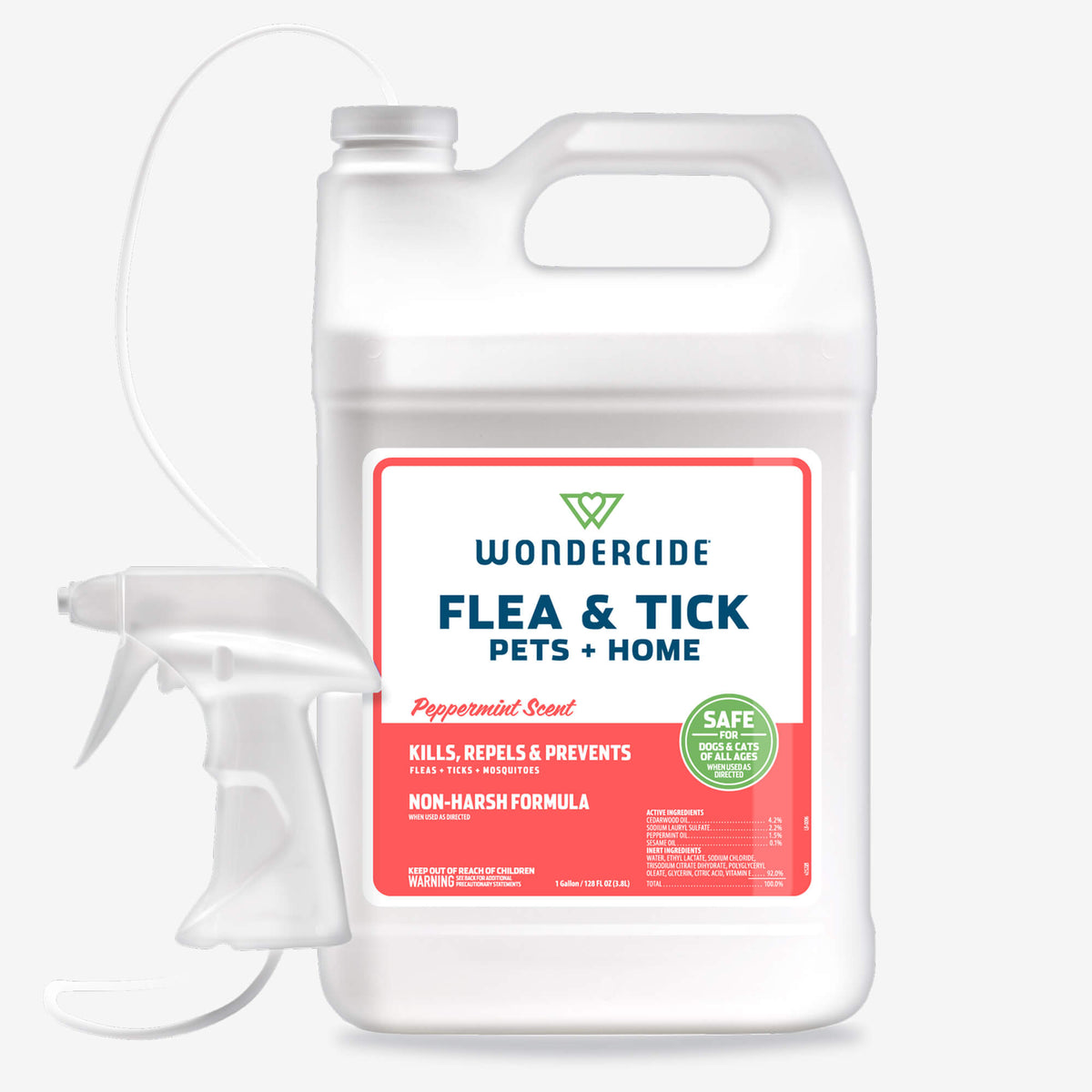 Flea and Tick Spray for Pets and Home, Peppermint / 128oz Gallon