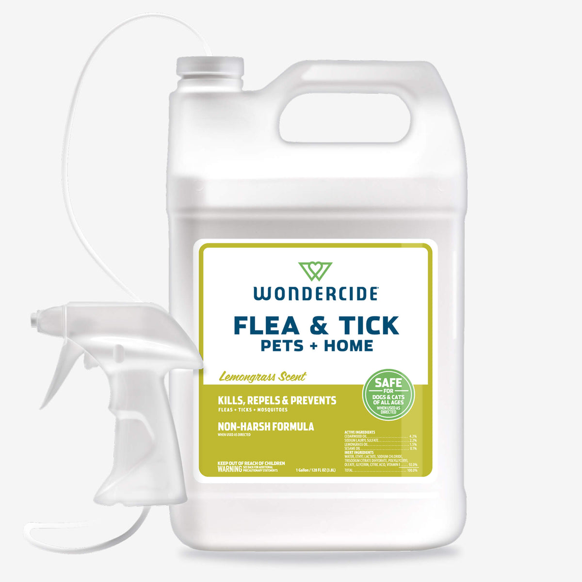 Flea and Tick Spray for Pets and Home, Lemongrass / 128oz Gallon