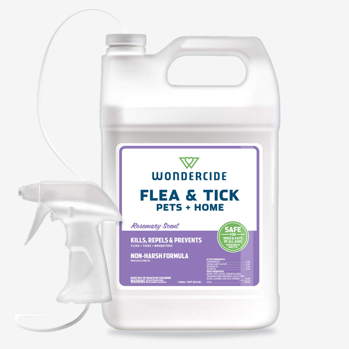 Flea and Tick Spray for Pets and Home, Rosemary / 128oz Gallon